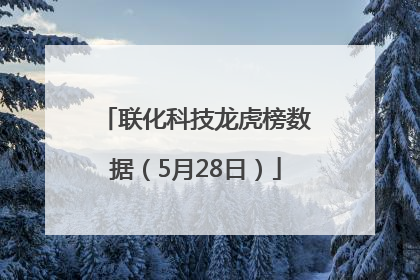 联化科技龙虎榜数据（5月28日）