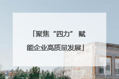 聚焦“四力” 赋能企业高质量发展