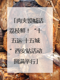 肉夹馍喊话荔枝鲜！“十五运·十五城”西安站活动圆满举行
