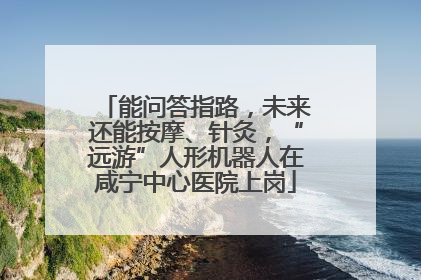 能问答指路，未来还能按摩、针灸，“远游”人形机器人在咸宁中心医院上岗