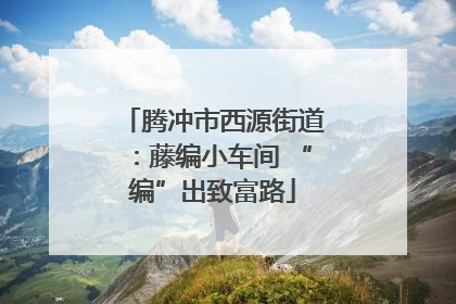 腾冲市西源街道：藤编小车间 “编”出致富路