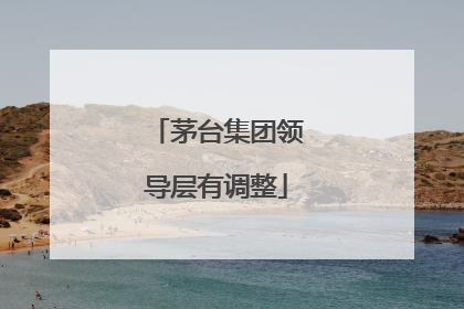 茅台集团领导层有调整