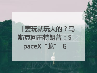 要玩就玩大的？马斯克回击特朗普：SpaceX“龙”飞船将立即退役！