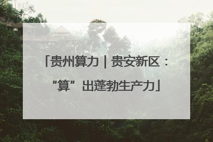 贵州算力｜贵安新区：“算”出蓬勃生产力