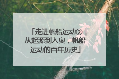 走进帆船运动②｜从起源到入奥，帆船运动的百年历史