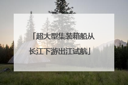超大型集装箱船从长江下游出江试航
