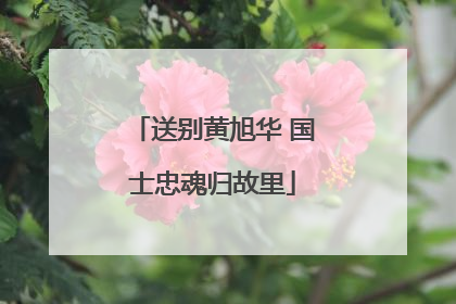 送别黄旭华 国士忠魂归故里