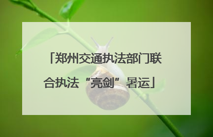 郑州交通执法部门联合执法“亮剑”暑运