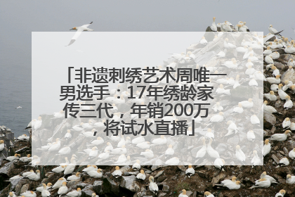 非遗刺绣艺术周唯一男选手：17年绣龄家传三代，年销200万，将试水直播