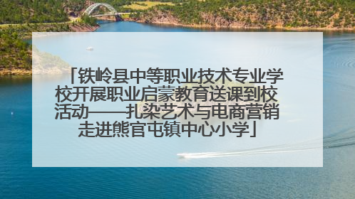 铁岭县中等职业技术专业学校开展职业启蒙教育送课到校活动——扎染艺术与电商营销走进熊官屯镇中心小学