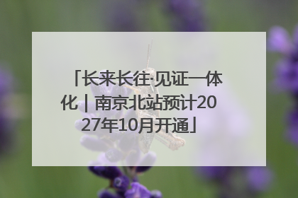 长来长往·见证一体化｜南京北站预计2027年10月开通