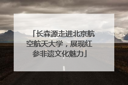 长森源走进北京航空航天大学，展现红参非遗文化魅力