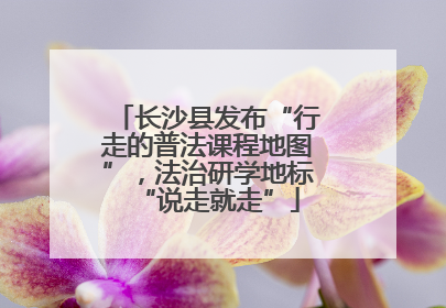 长沙县发布“行走的普法课程地图”，法治研学地标“说走就走”