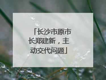长沙市原市长郑建新，主动交代问题