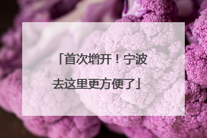 首次增开！宁波去这里更方便了