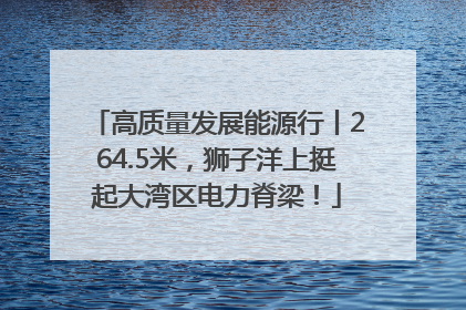高质量发展能源行丨264.5米，狮子洋上挺起大湾区电力脊梁！