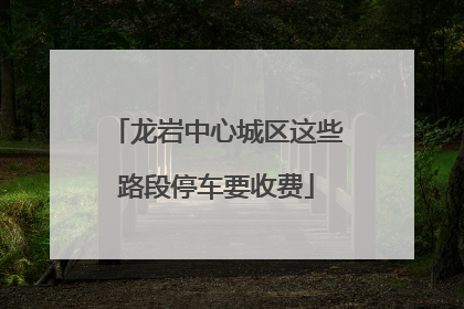 龙岩中心城区这些路段停车要收费
