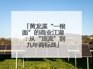 黄龙溪“一根面”的商业江湖：从“顶流”到九年商标战