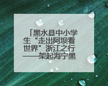 黑水县中小学生“走出阿坝看世界”浙江之行——架起海宁黑水两地青少年交往交流交融新桥梁