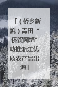 （侨乡新貌）青田“侨贸网络”助推浙江优质农产品出海