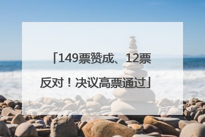 149票赞成、12票反对！决议高票通过