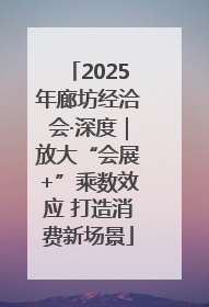 2025年廊坊经洽会·深度｜放大“会展+”乘数效应 打造消费新场景
