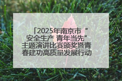 2025年南京市“安全生产 青年当先”主题演讲比赛颁奖暨青春建功高质量发展行动出征仪式举行