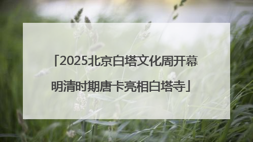 2025北京白塔文化周开幕 明清时期唐卡亮相白塔寺