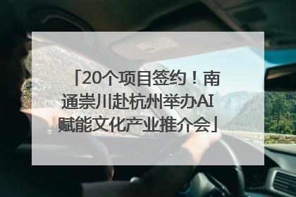 20个项目签约！南通崇川赴杭州举办AI赋能文化产业推介会