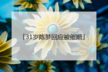 31岁陈梦回应被催婚